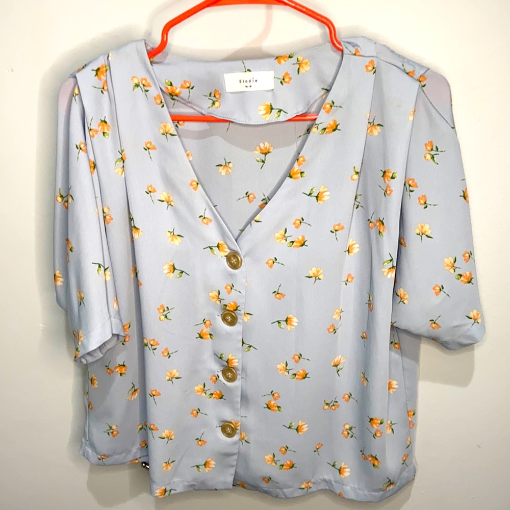 Floral button up blouse